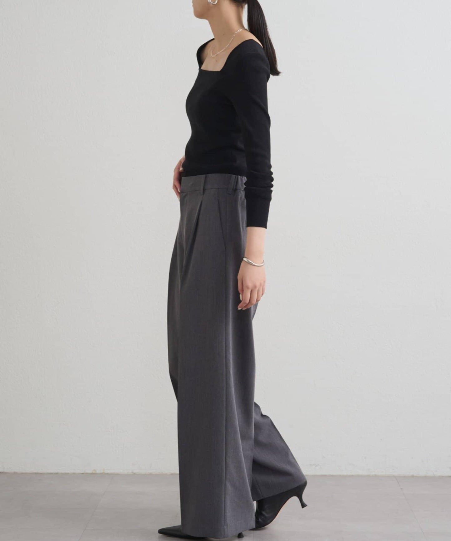 【earthy_】方領針織衫