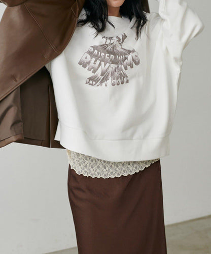 【LARUTA】圖案標誌加絨套頭衫