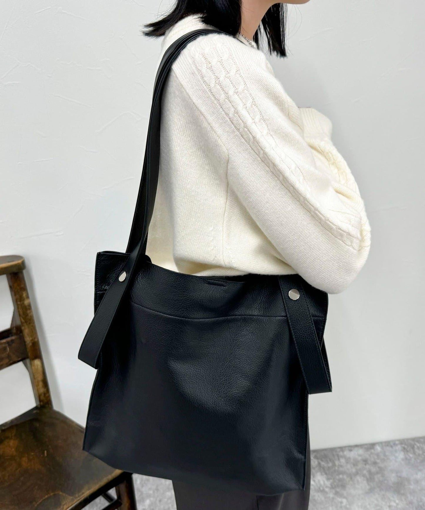 【BEAURE/ビュレ】2WAY手柄真皮托特包