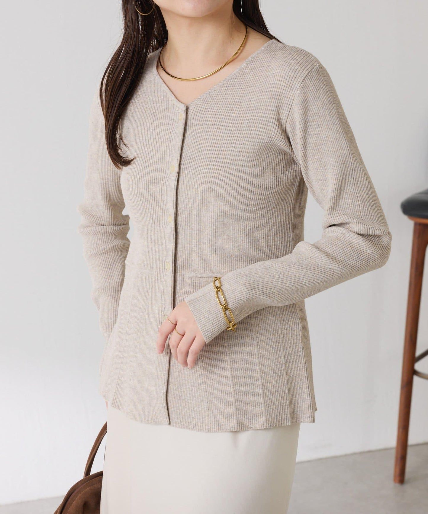 【塑形】羅紋荷葉邊開衫