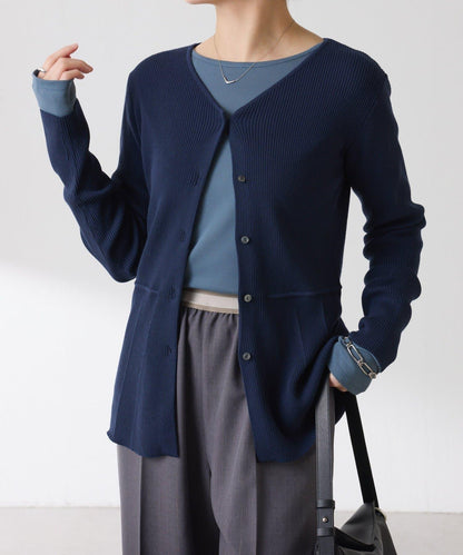 【塑形】羅紋荷葉邊開衫