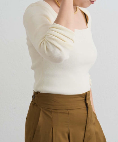 【earthy_】方領針織衫