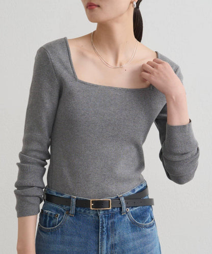 【earthy_】方領針織衫