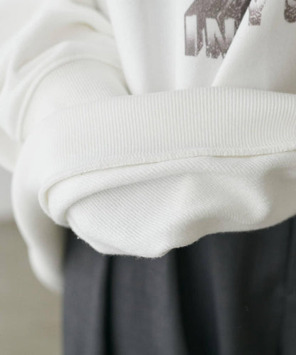 【LARUTA】圖案標誌加絨套頭衫