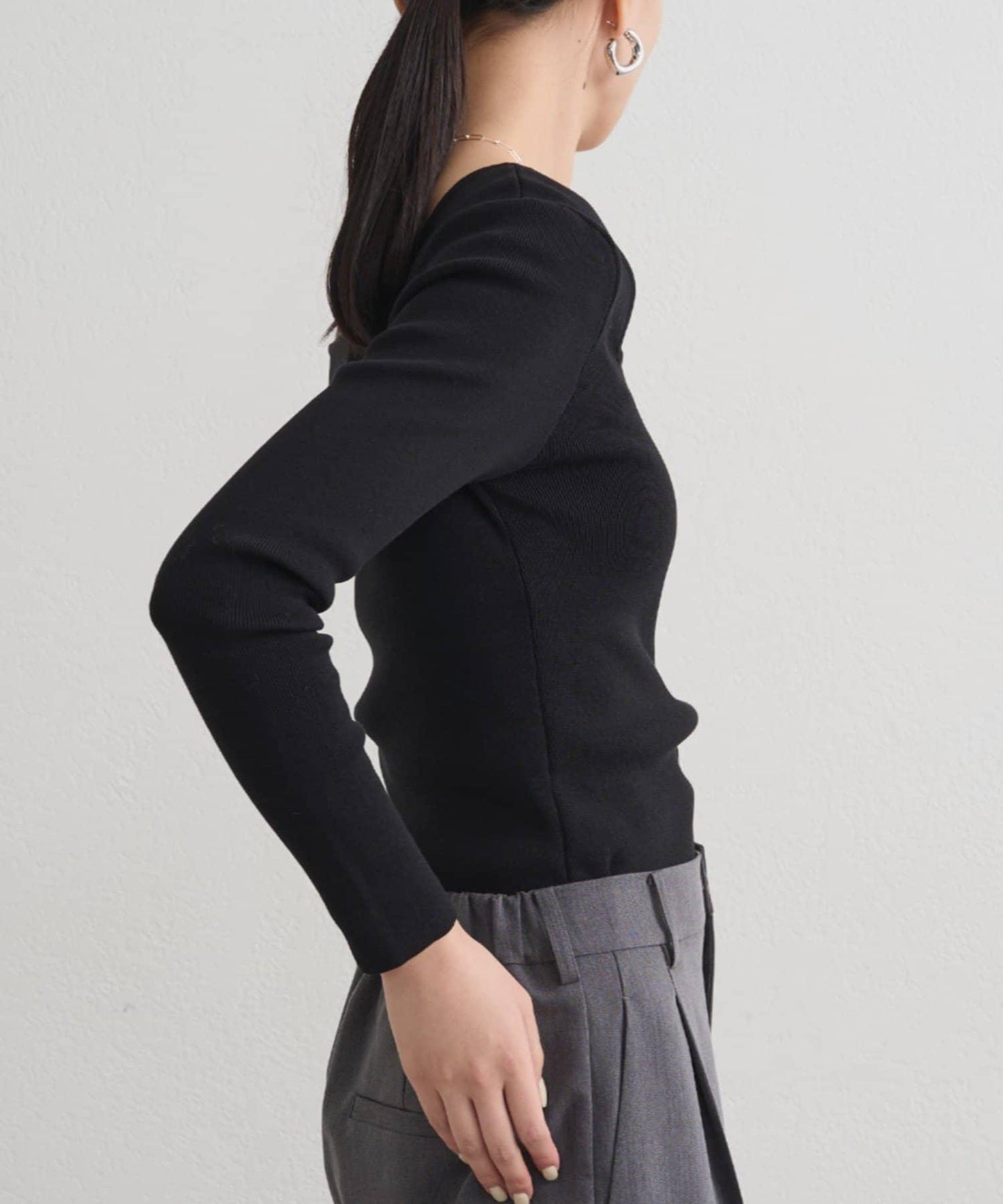 【earthy_】方領針織衫