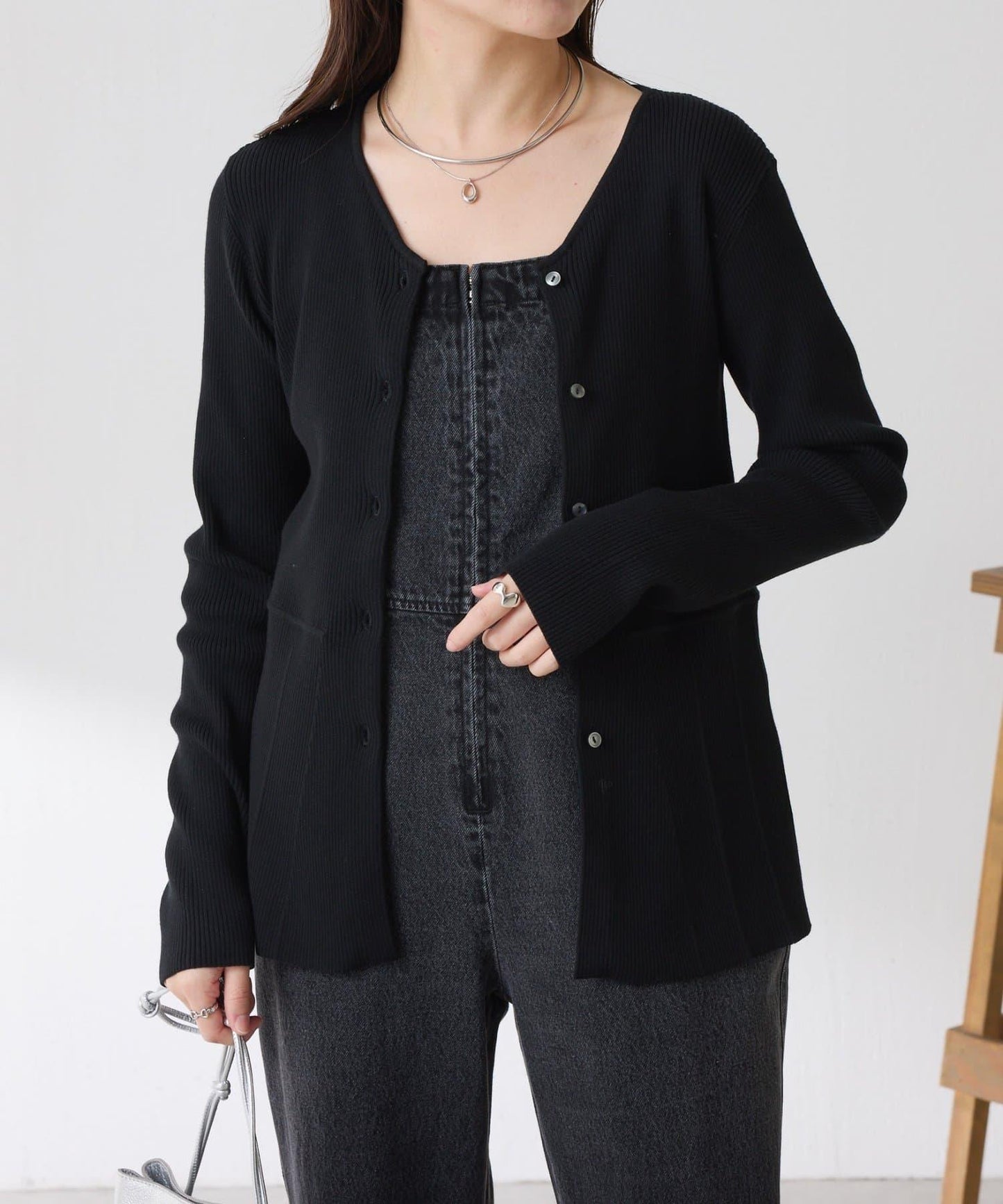 【塑形】羅紋荷葉邊開衫