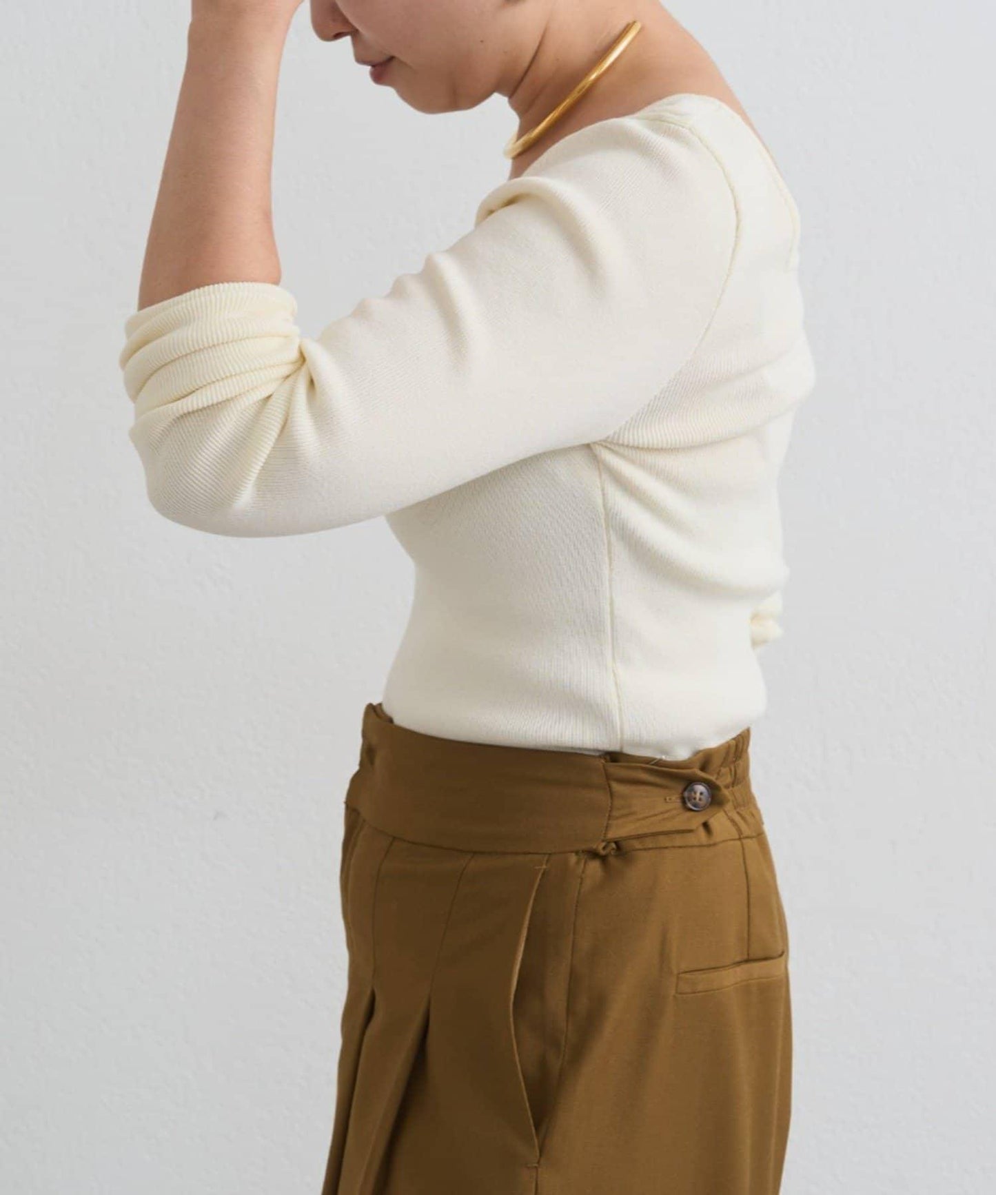 【earthy_】方領針織衫