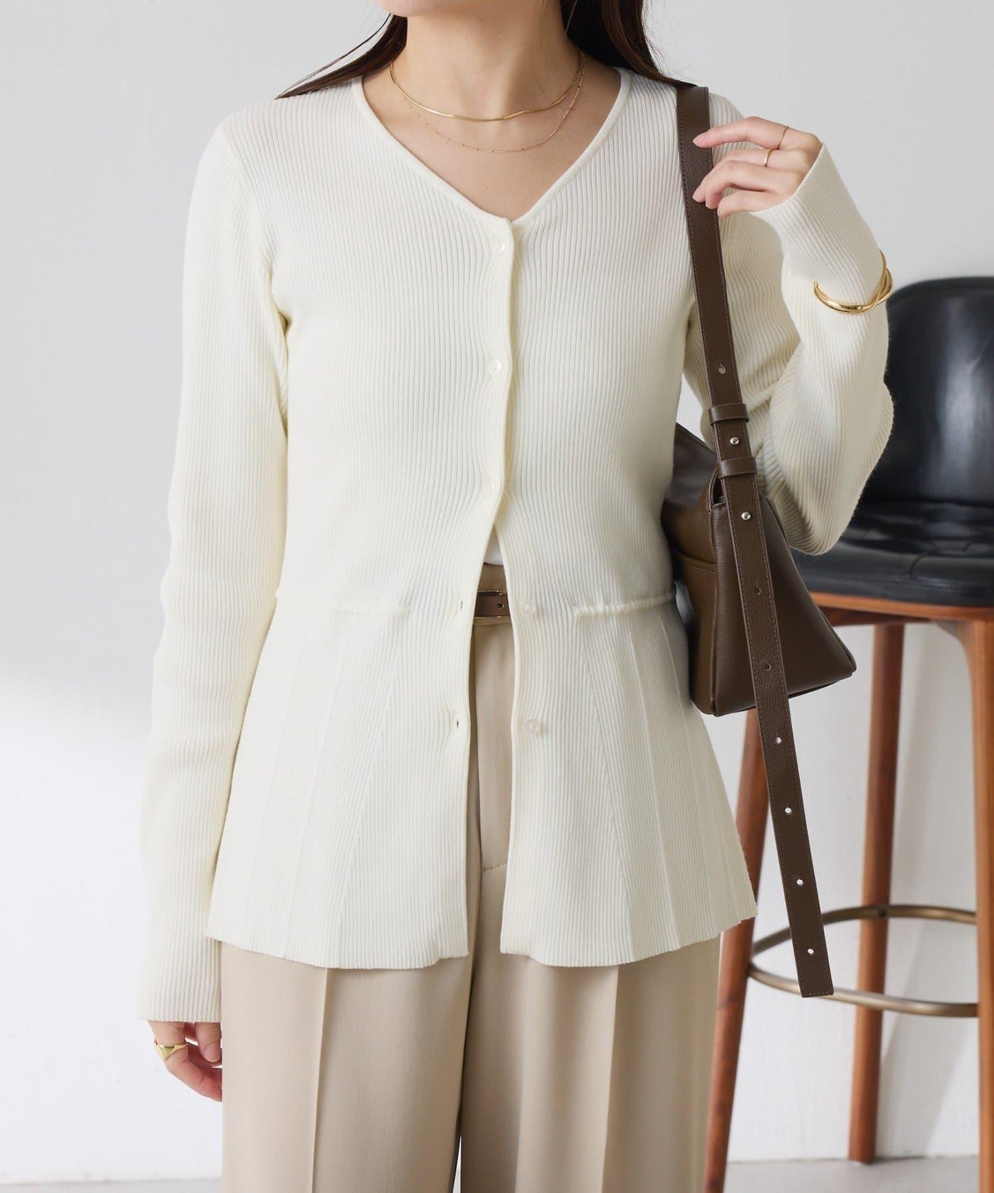 【塑形】羅紋荷葉邊開衫