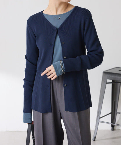 【塑形】羅紋荷葉邊開衫