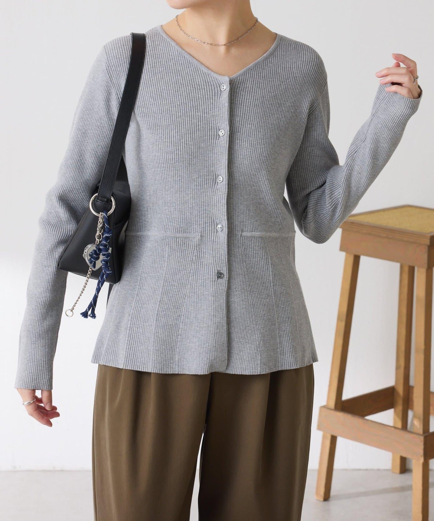 【塑形】羅紋荷葉邊開衫