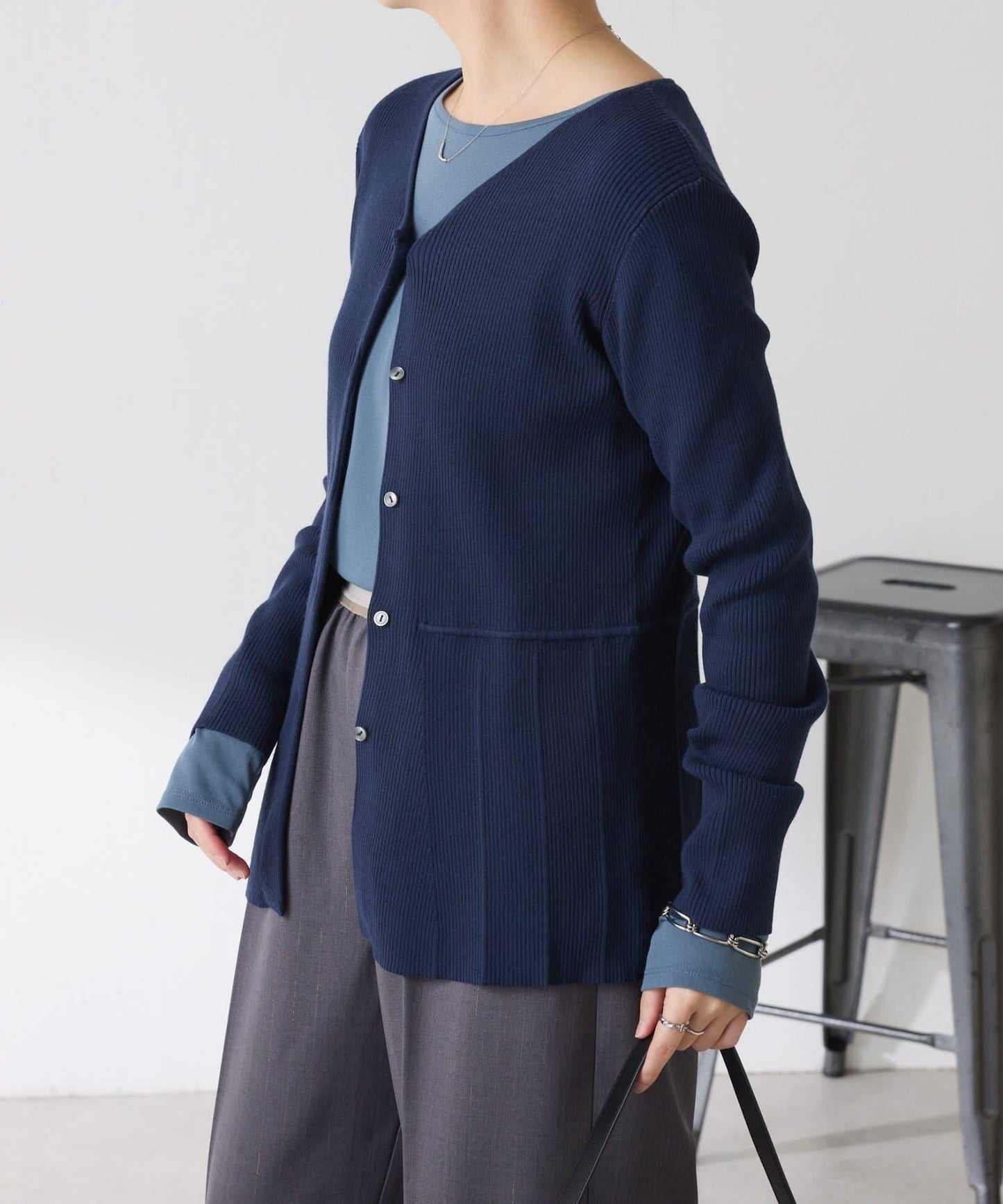 【塑形】羅紋荷葉邊開衫