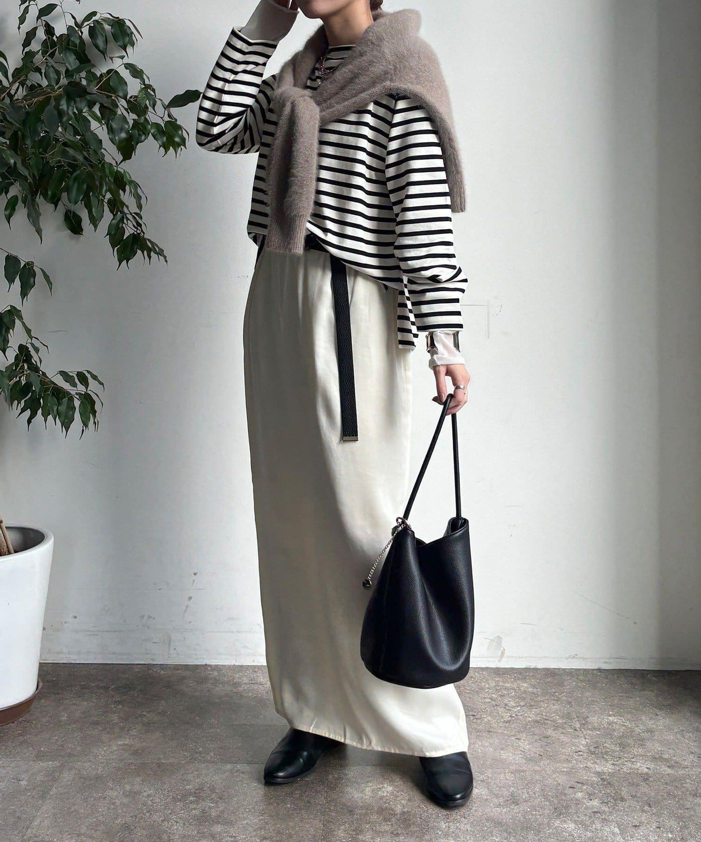 條紋船領套頭衫