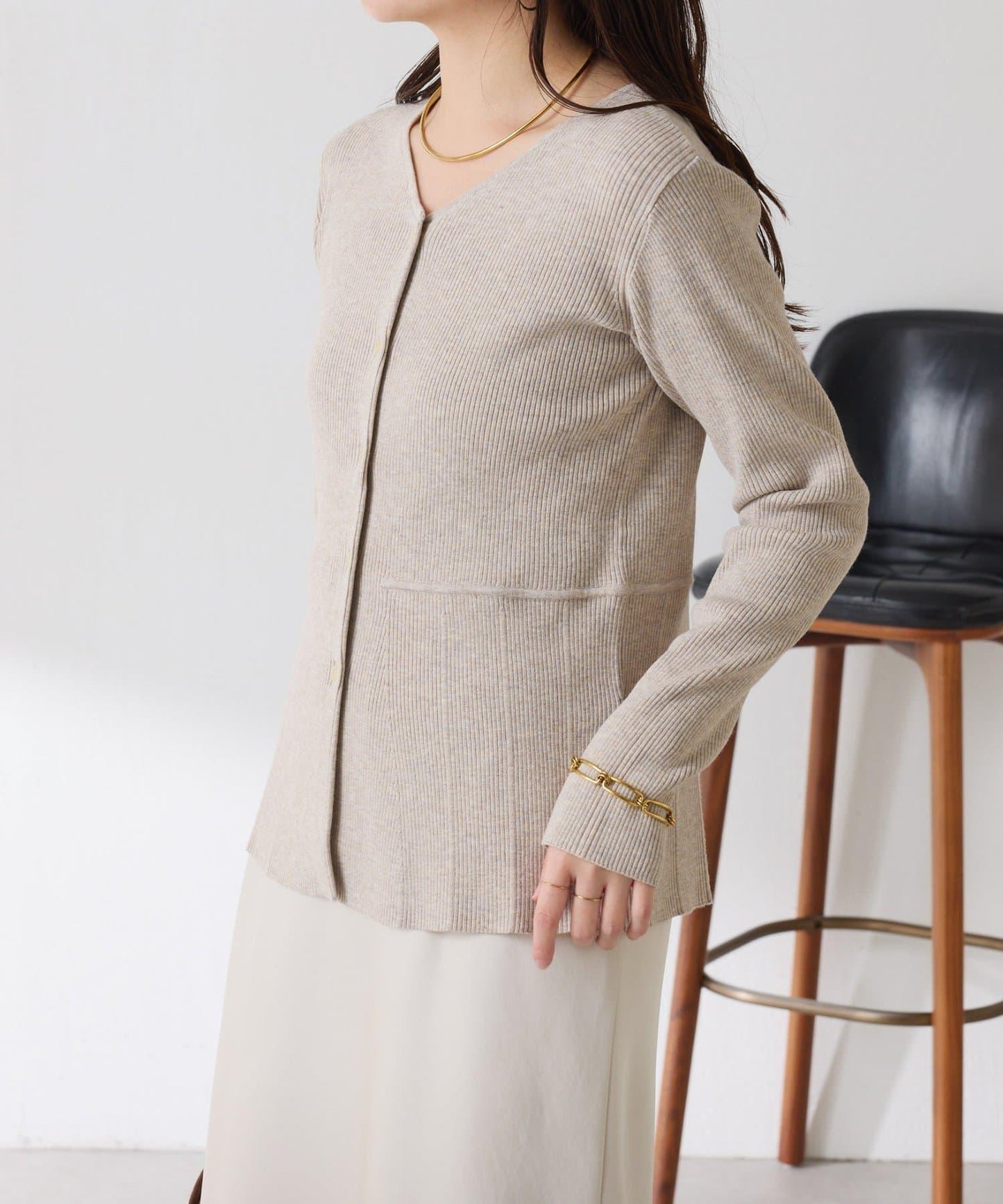 【塑形】羅紋荷葉邊開衫