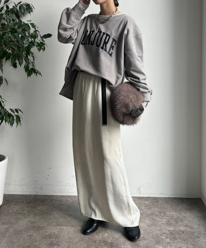 前後印花加絨套頭衫