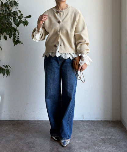 大紐釦針織開衫