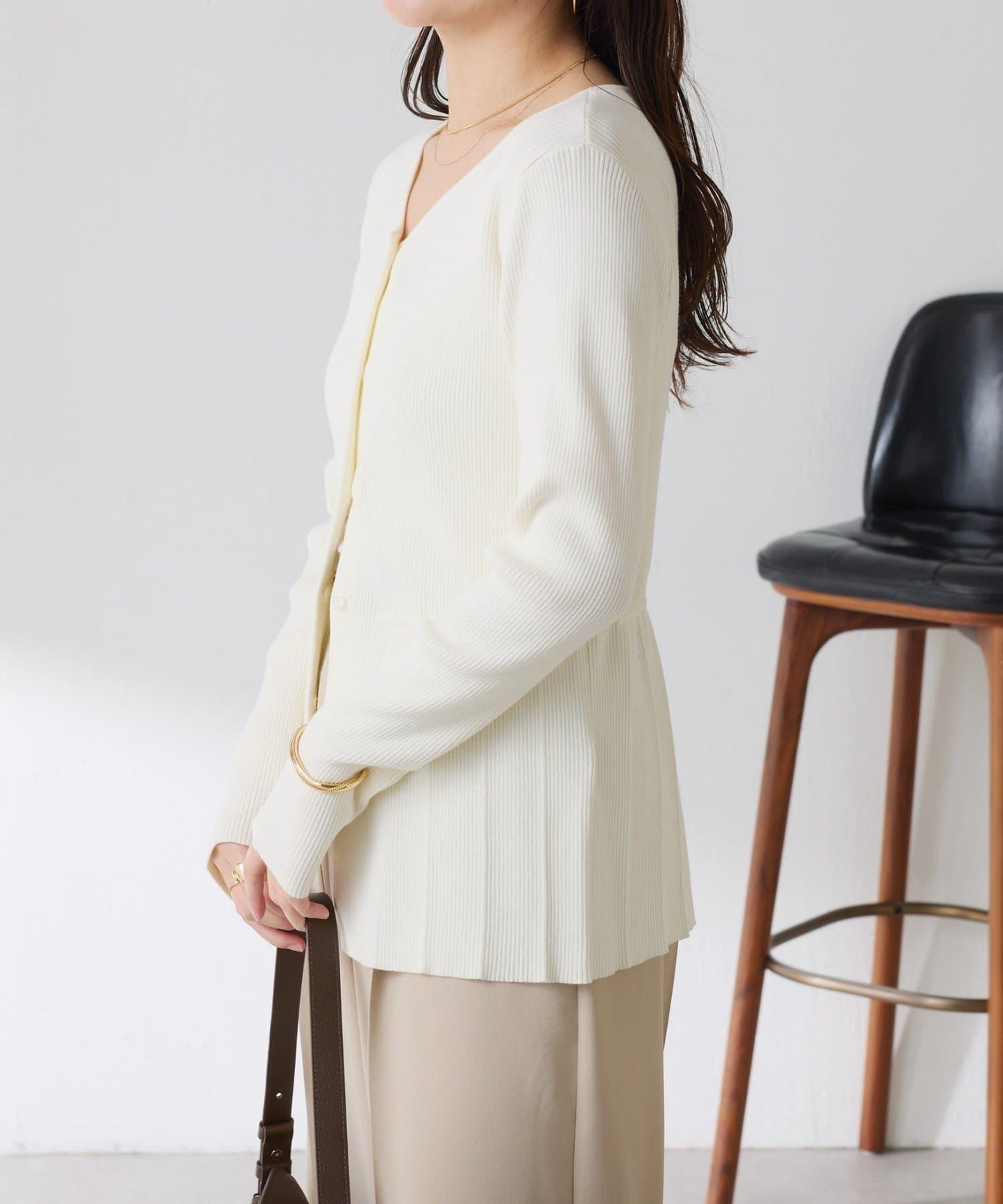 【塑形】羅紋荷葉邊開衫