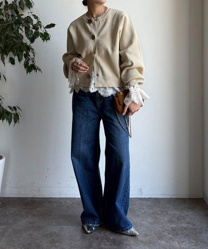 大紐釦針織開衫