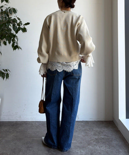 大紐釦針織開衫