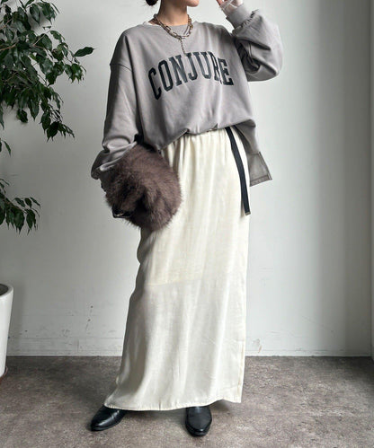 前後印花加絨套頭衫