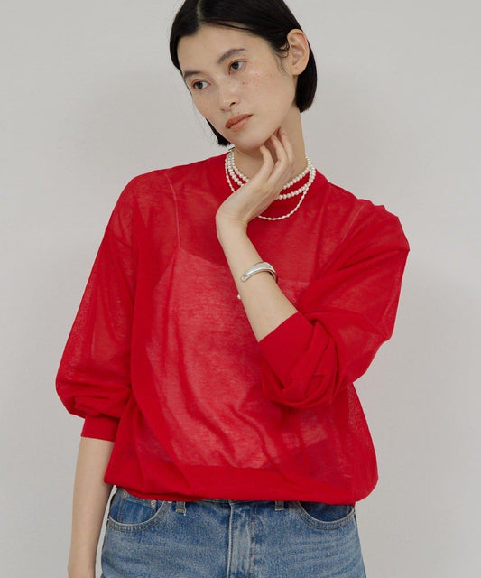 棉質薄紗針織衫