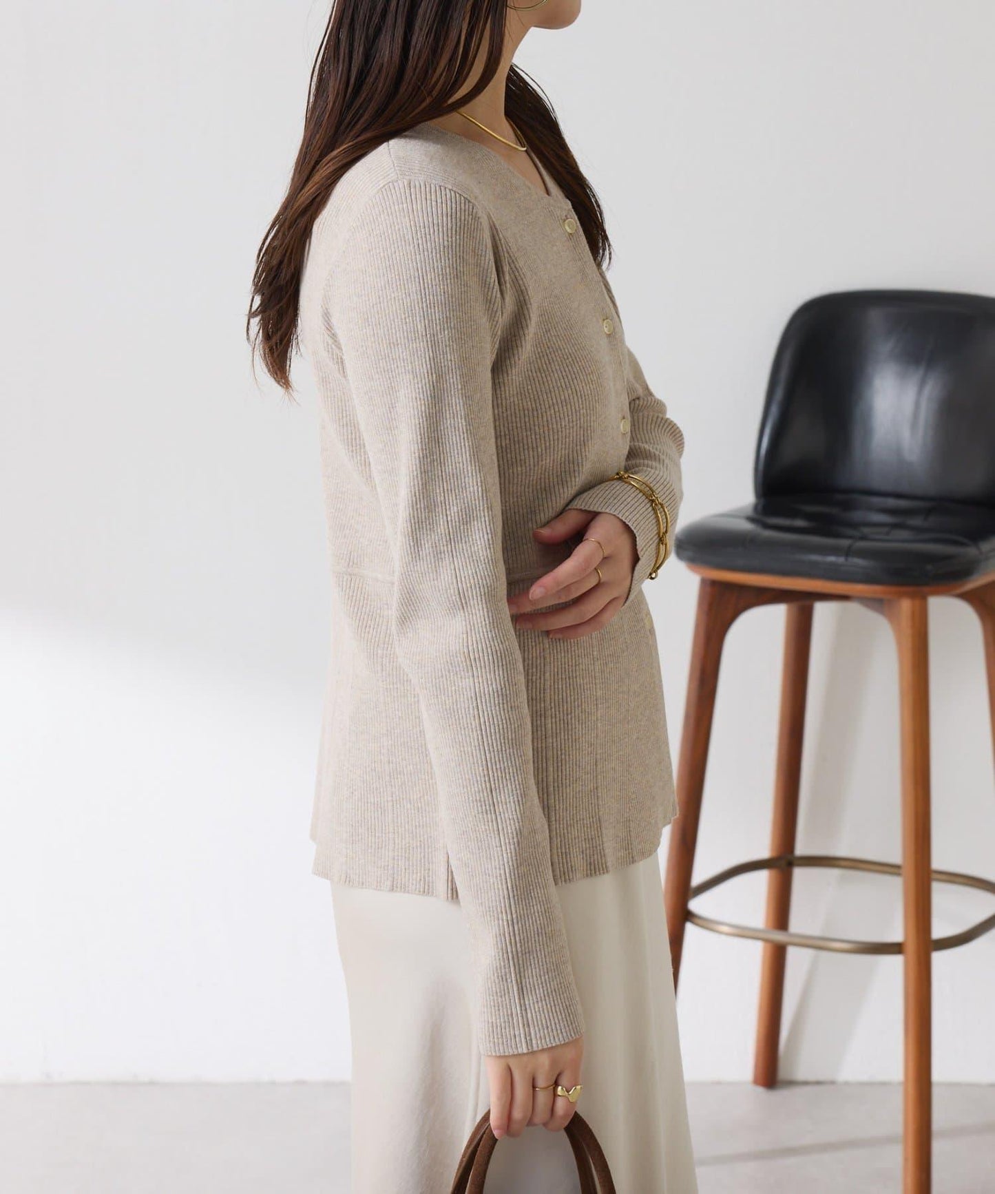 【塑形】羅紋荷葉邊開衫