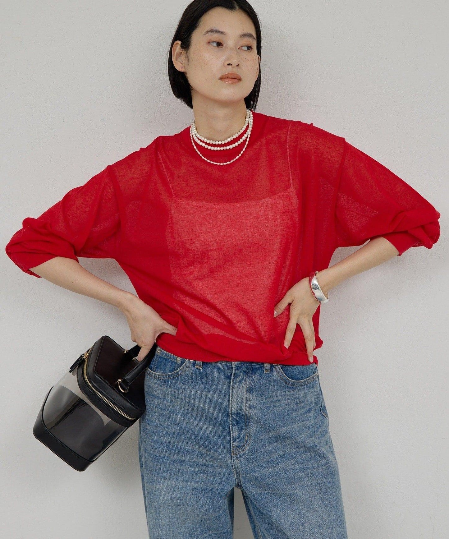 棉質薄紗針織衫