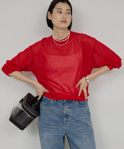 棉質薄紗針織衫