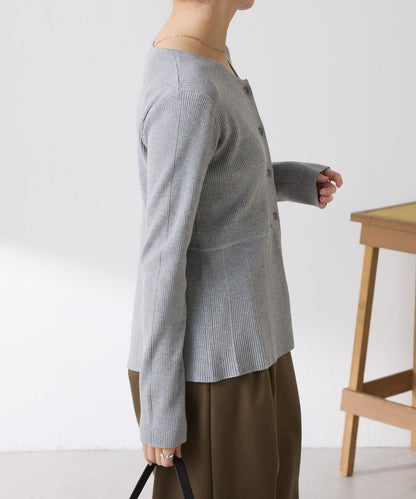 【塑形】羅紋荷葉邊開衫