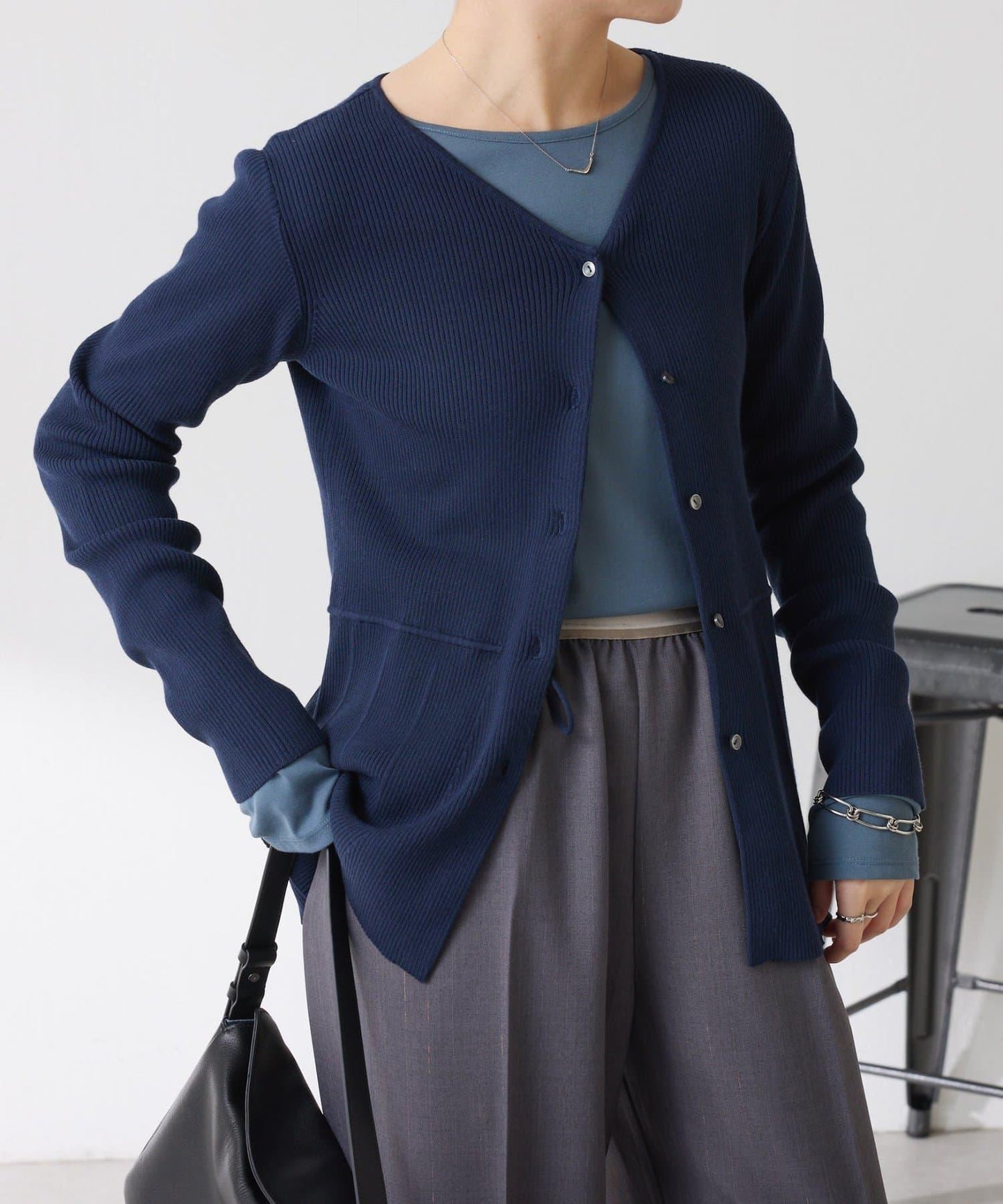 【塑形】羅紋荷葉邊開衫