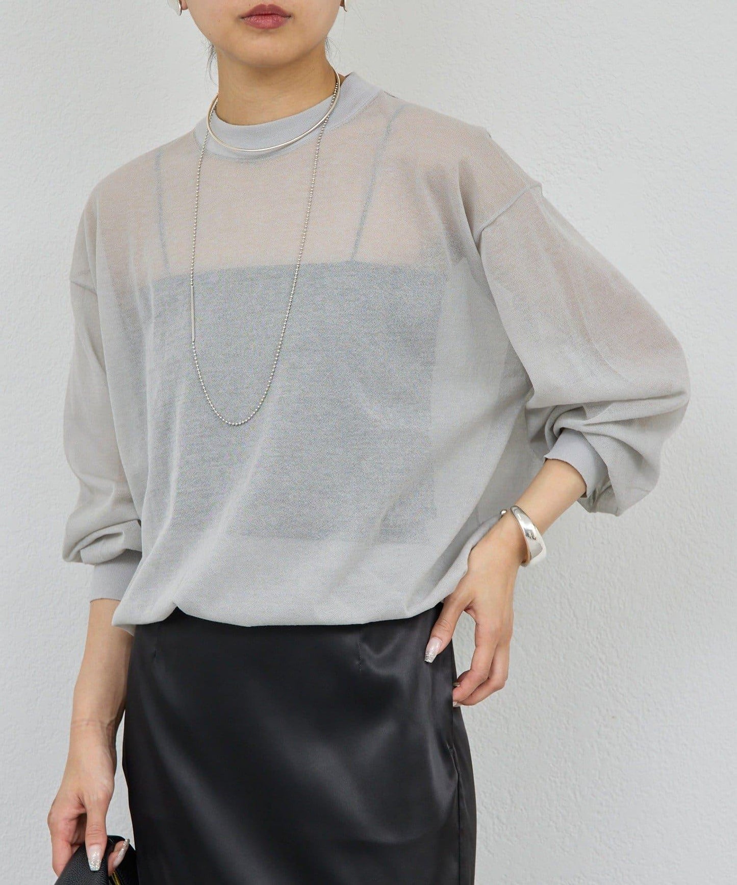 棉質薄紗針織衫