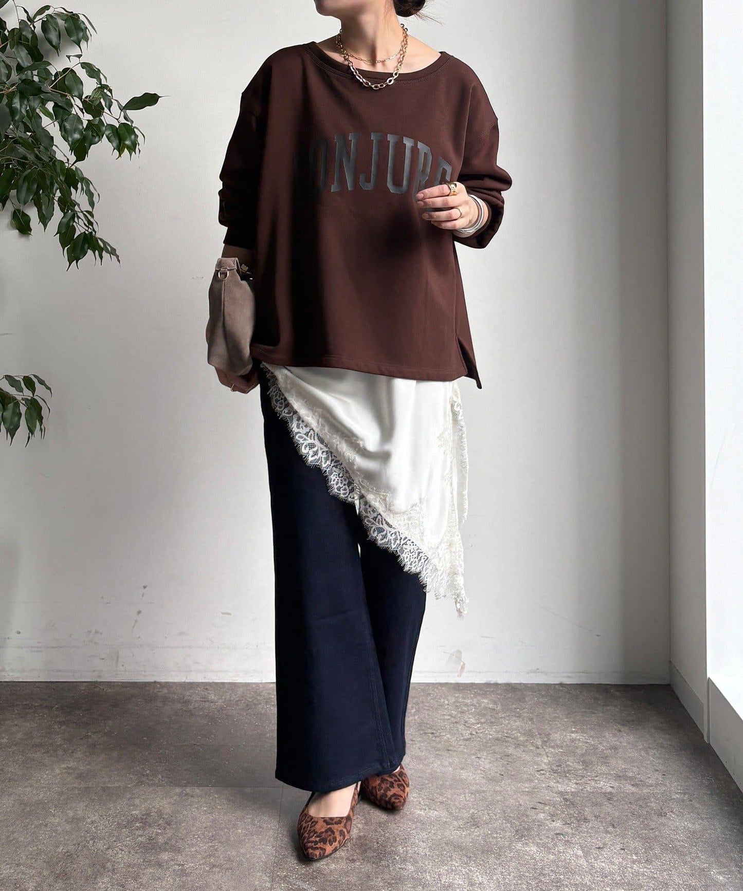 前後印花加絨套頭衫