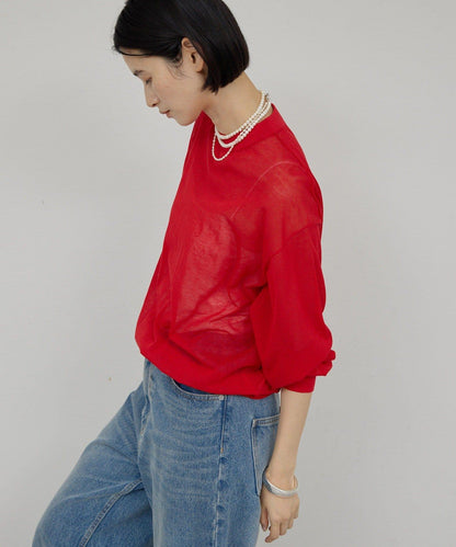 棉質薄紗針織衫