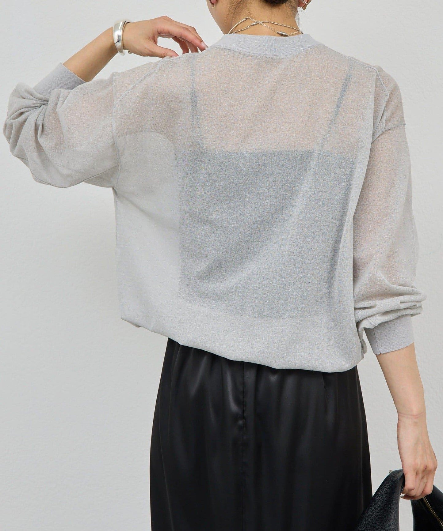 棉質薄紗針織衫