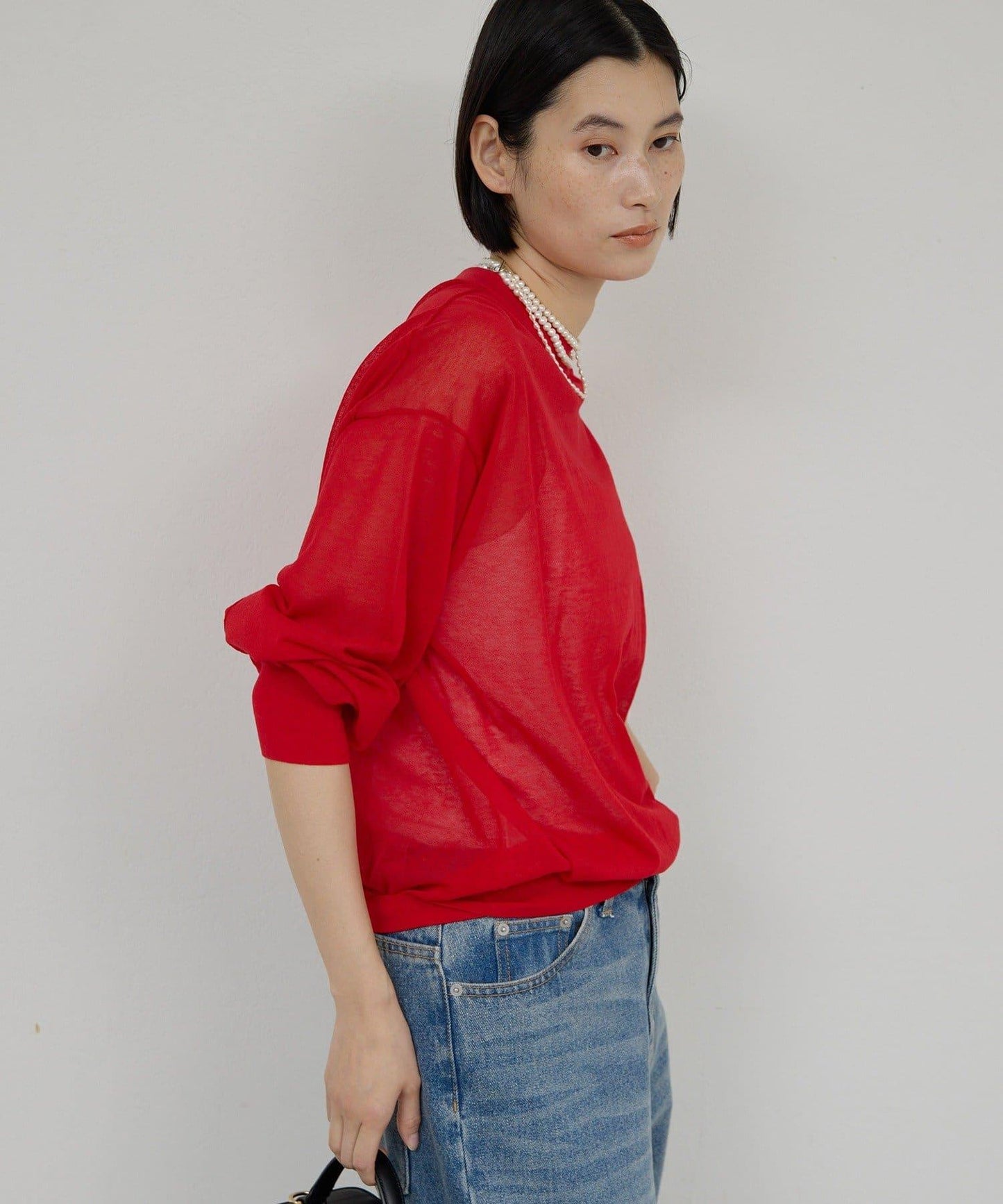 棉質薄紗針織衫