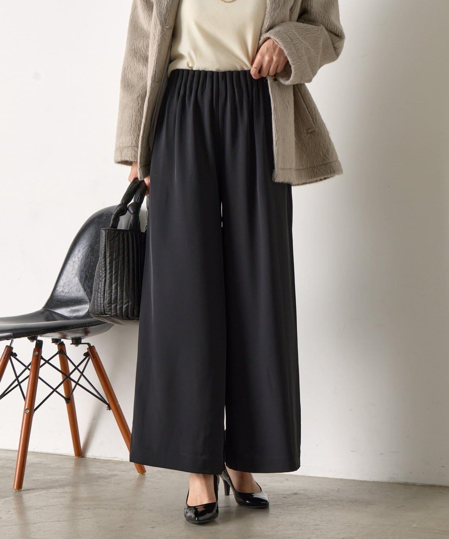 垂感寬鬆闊腿褲