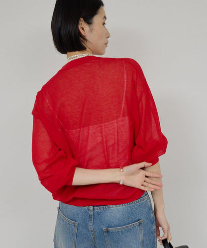 棉質薄紗針織衫