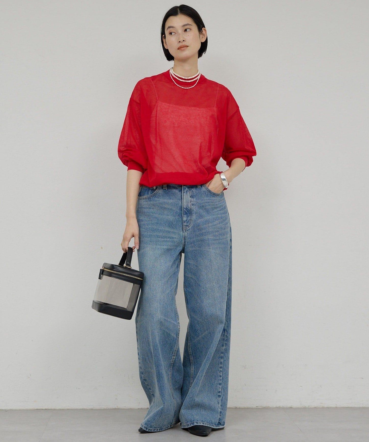 棉質薄紗針織衫