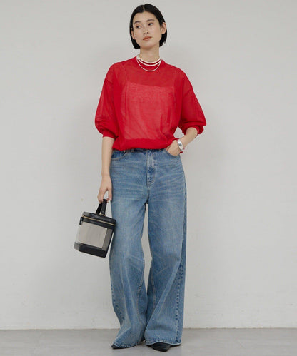 棉質薄紗針織衫