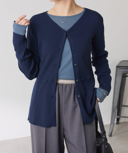 【塑形】羅紋荷葉邊開衫