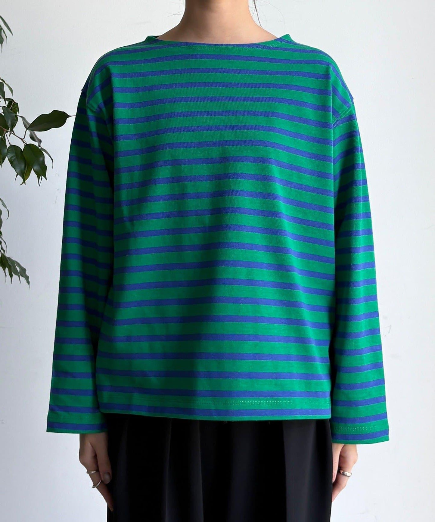 條紋船領套頭衫