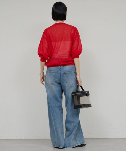 棉質薄紗針織衫