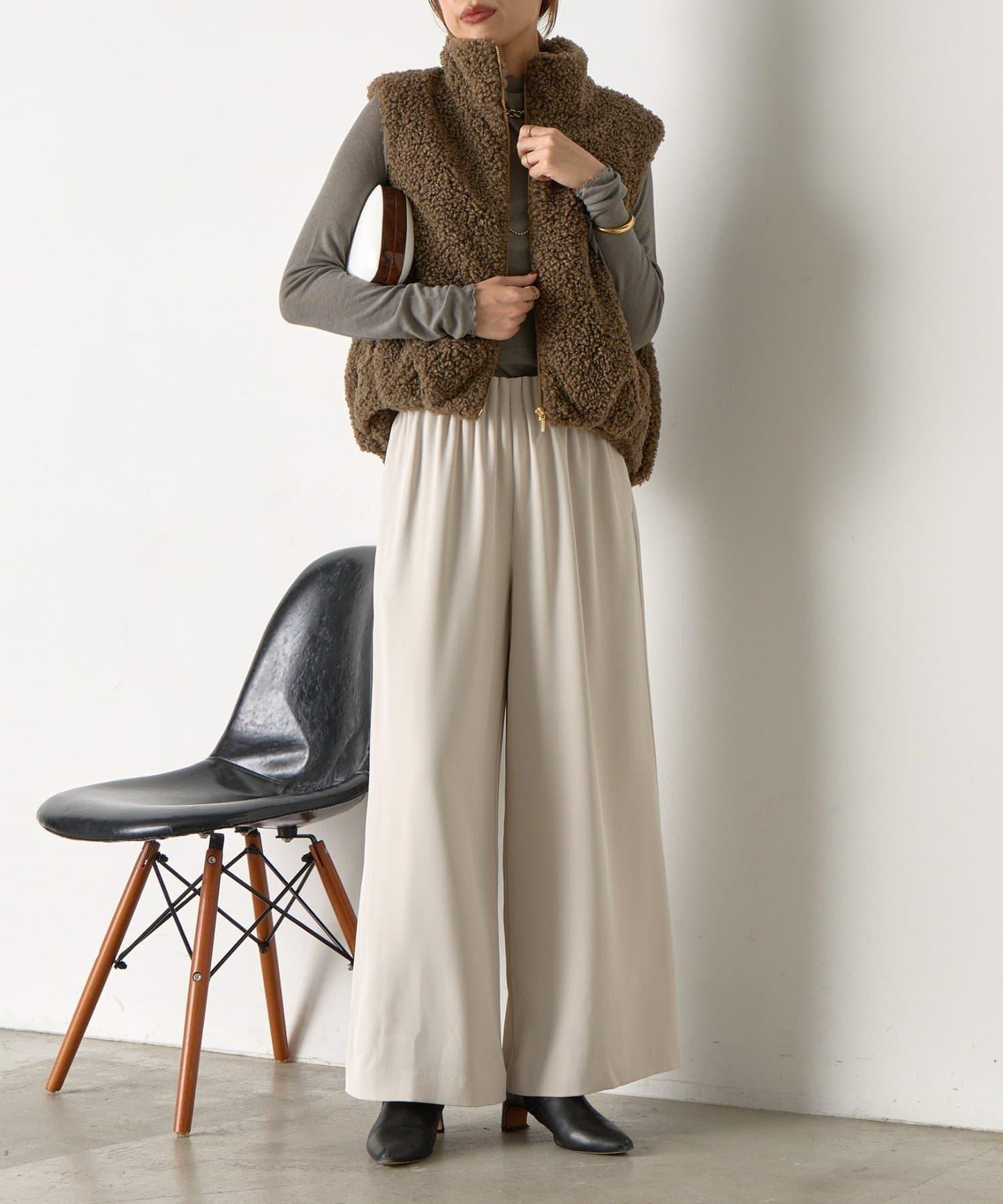 垂感寬鬆闊腿褲