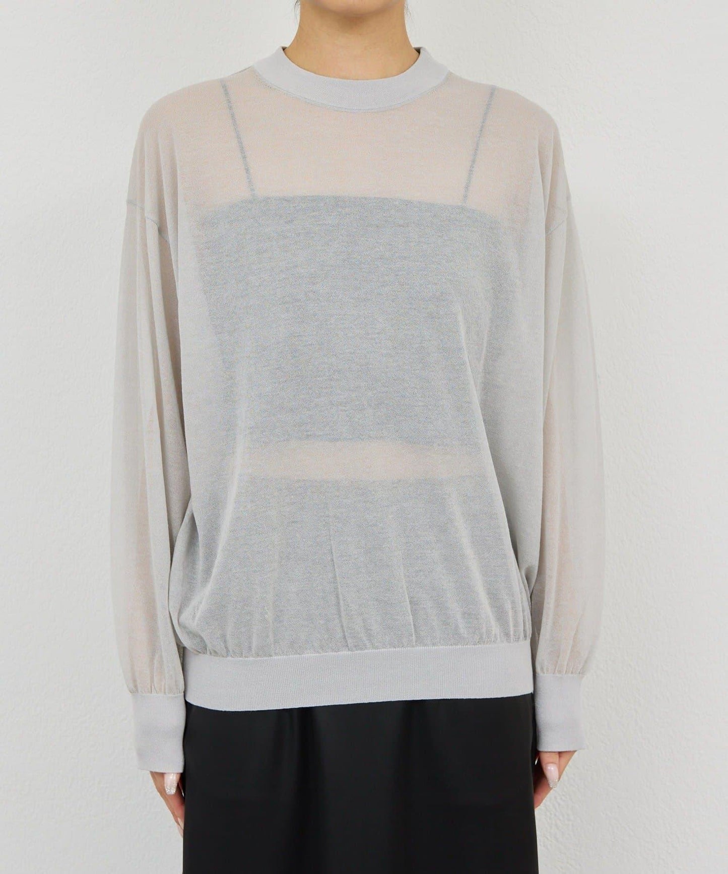 棉質薄紗針織衫