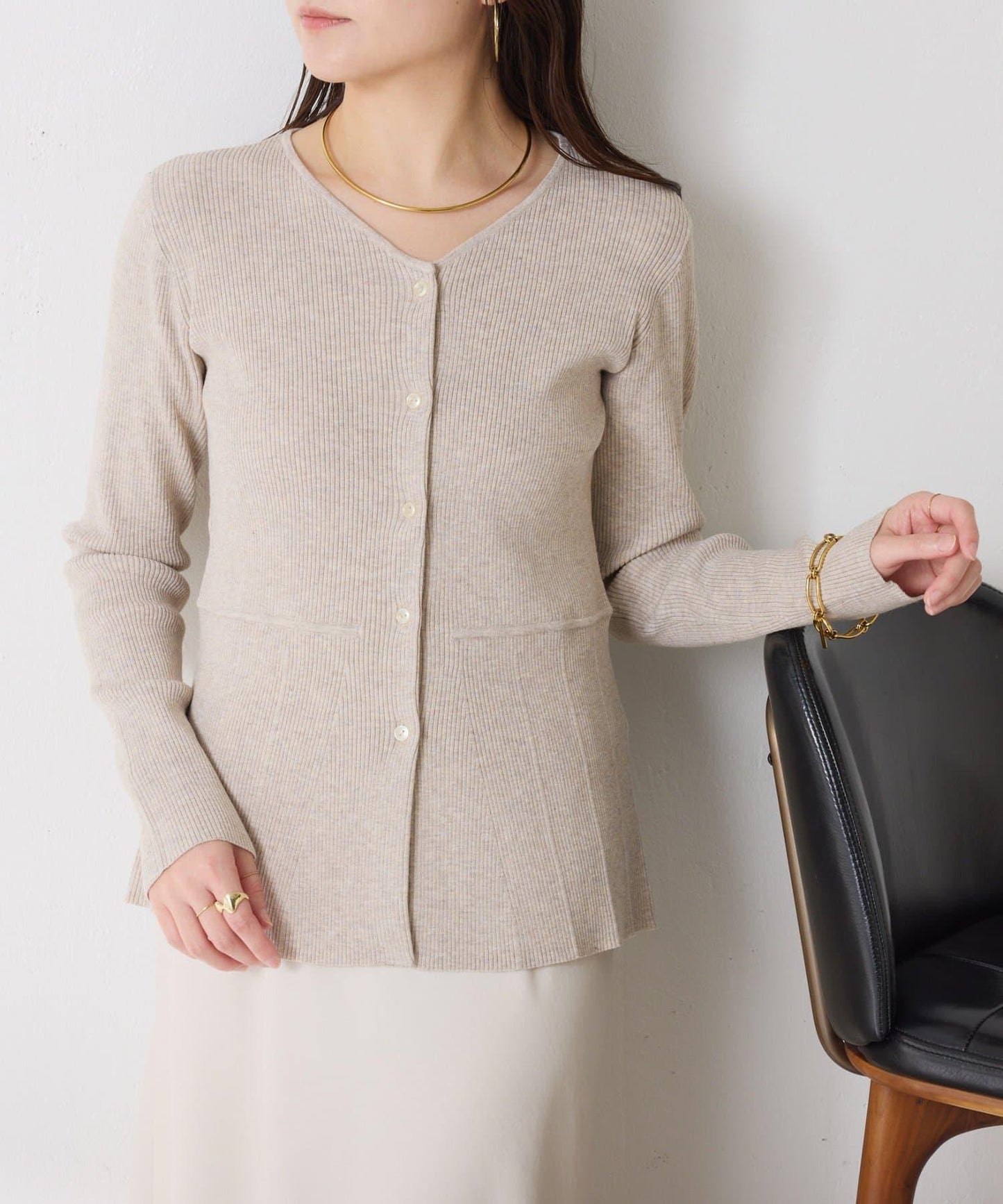 【塑形】羅紋荷葉邊開衫