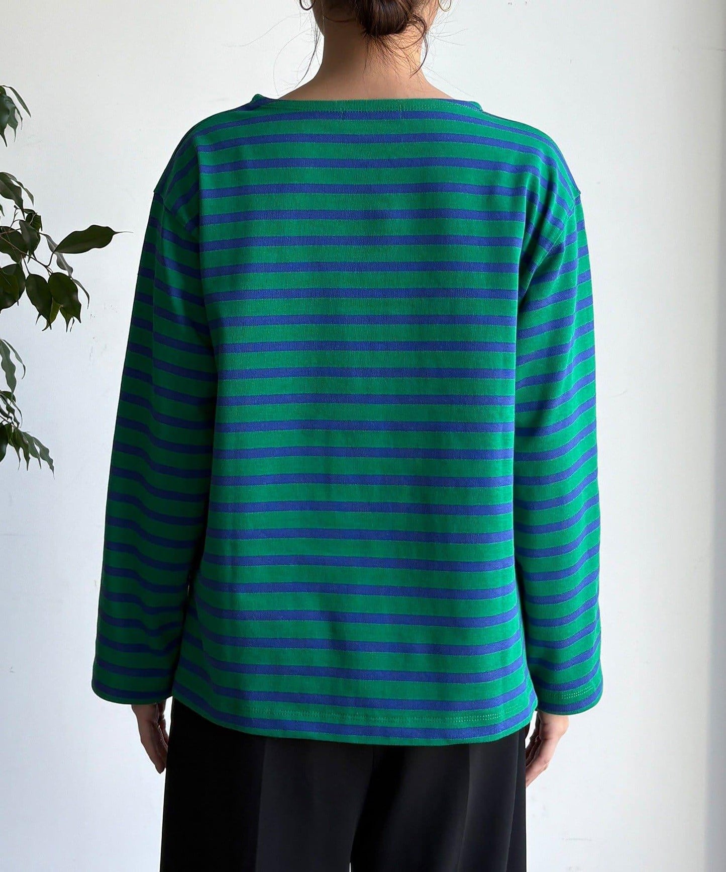 條紋船領套頭衫