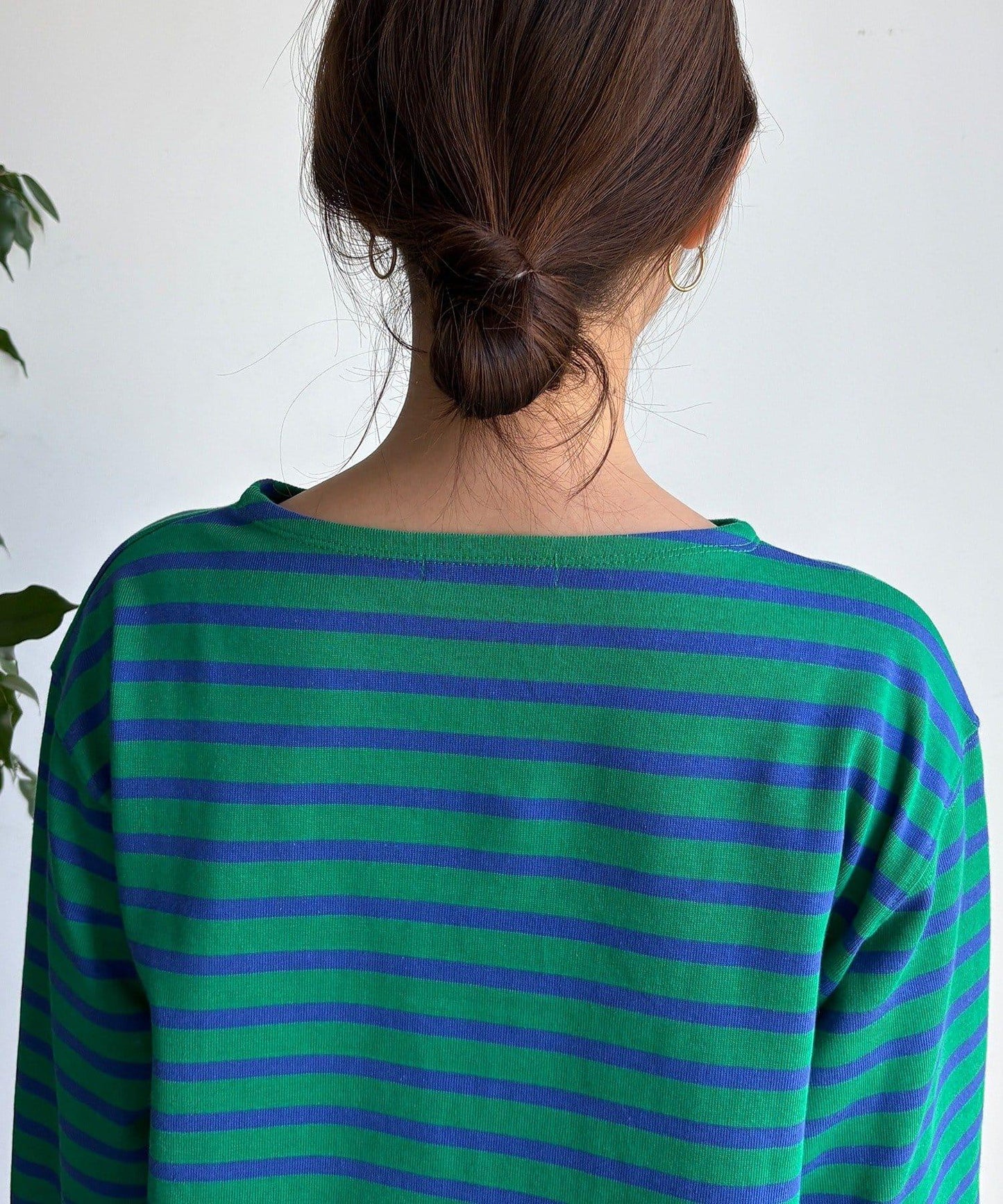 條紋船領套頭衫