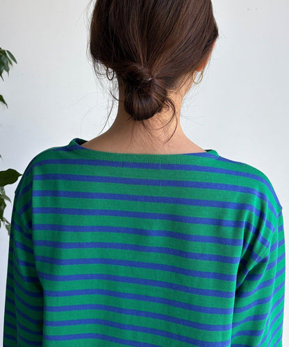 條紋船領套頭衫