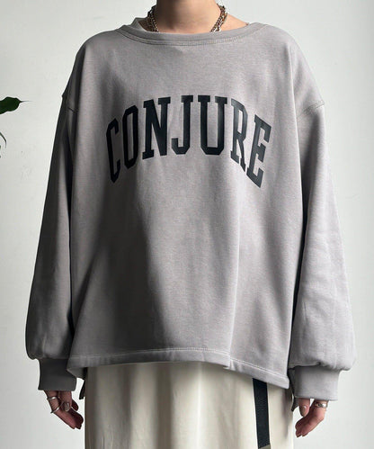 前後印花加絨套頭衫