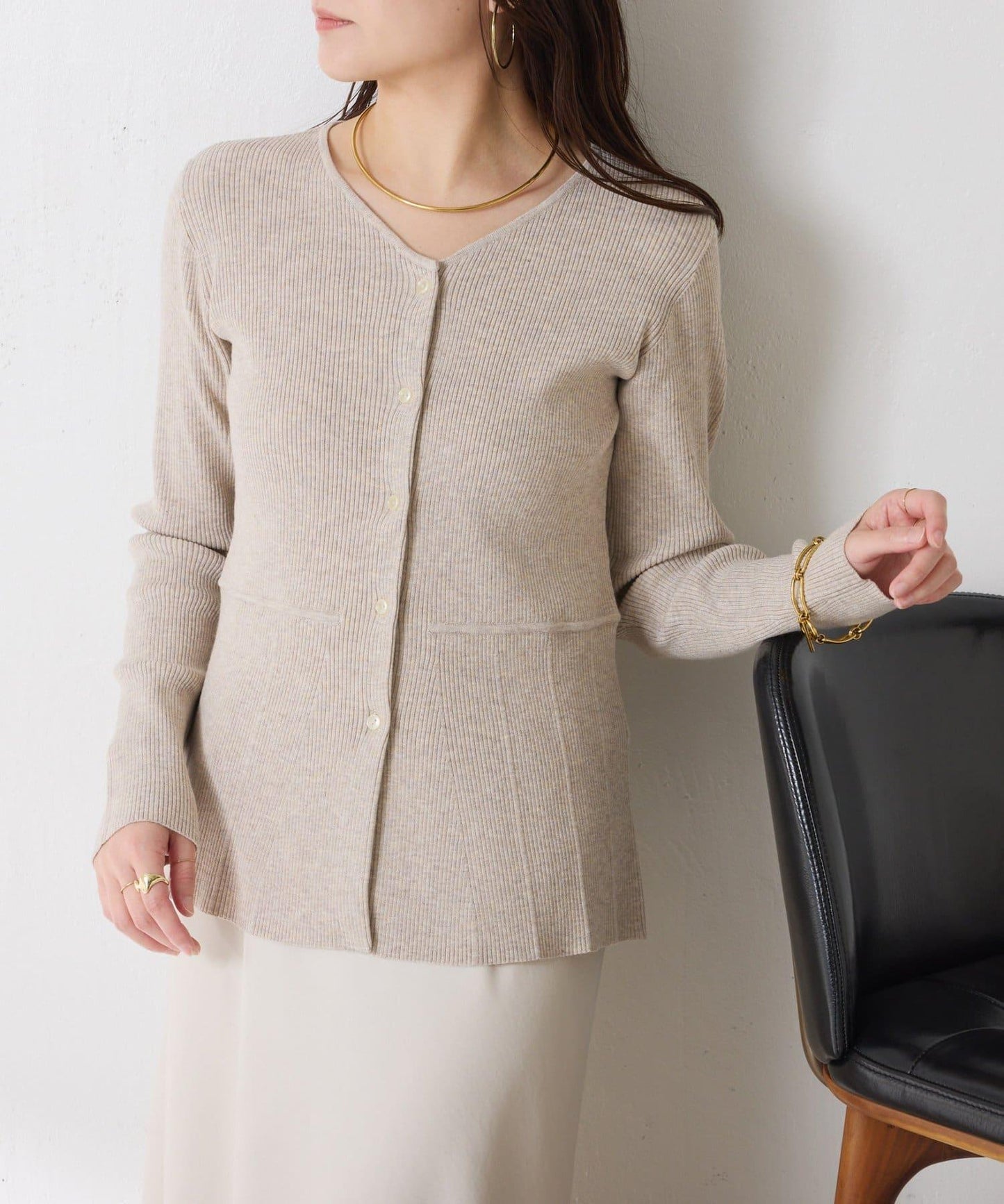 【塑形】羅紋荷葉邊開衫