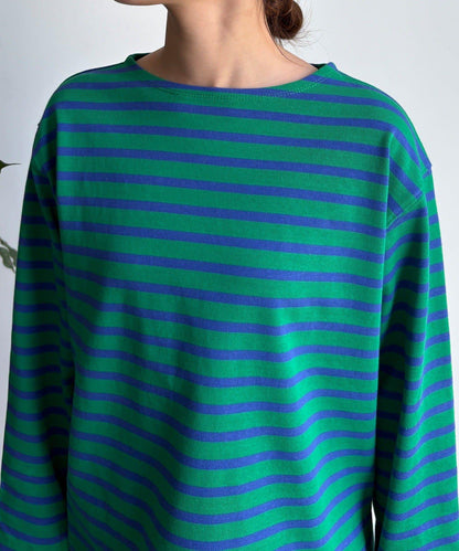 條紋船領套頭衫